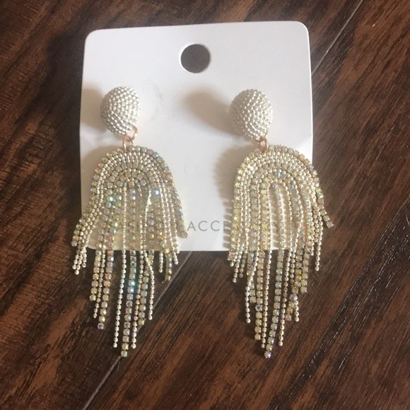 Beads Earrings For Women Hand-Make Long Link Tassel Trendy Accessories - Picture 4 of 5